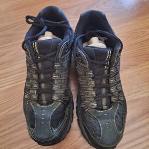 Skechers Mens After Burn Sneakers Black Outdoors Hiking Work Classic Size 10